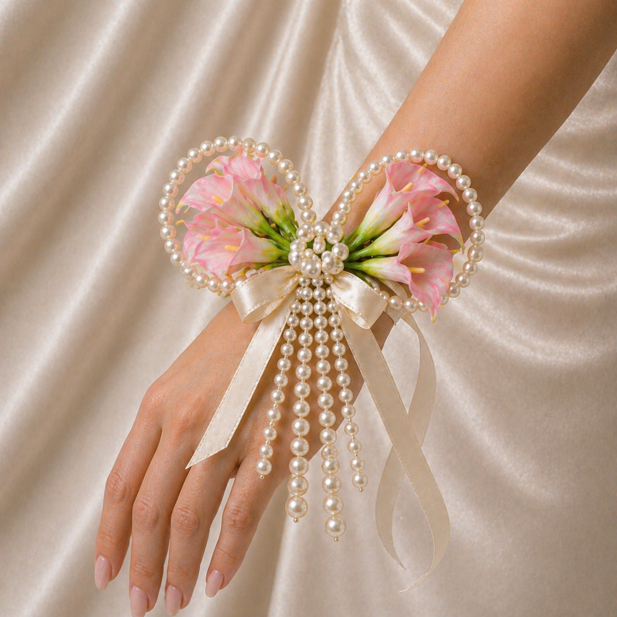 corsage mireasa la mariee pearlee
bratara florala mireasa perle calla
corsage nunta elegant handmade
accesoriu mireasa incheietura perle