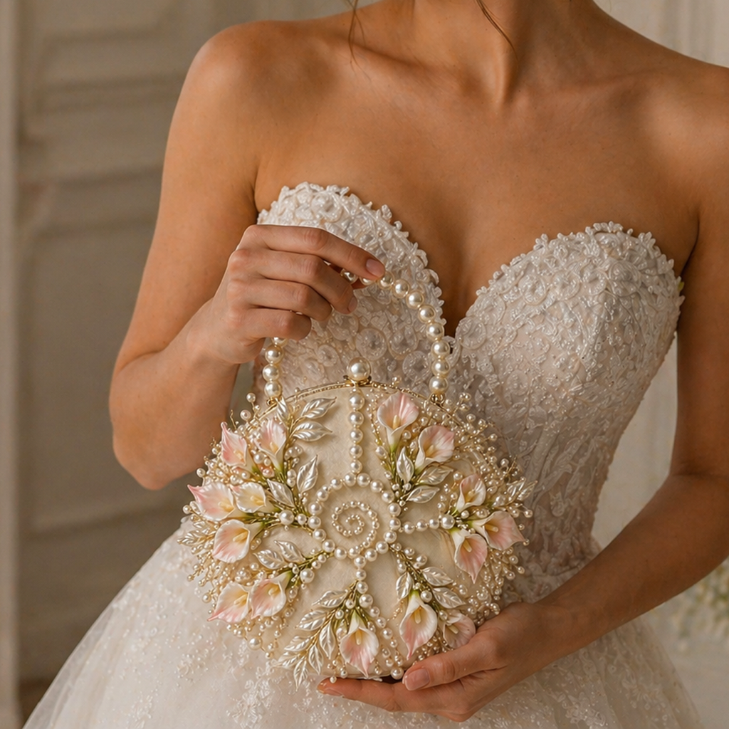 poseta mireasa perle sunrise pearlee
geanta mireasa perle design radial
poseta bridal eleganta matase japoneza calla
geanta mireasa premium handmade